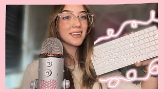 ASMR Asking You Questions KEYBOARD TYPING WHISPERING [upl. by Fornof]