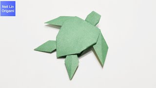 How to make a paper turtle  Origami Turtle Tutorial paper craft [upl. by Enelrahs]