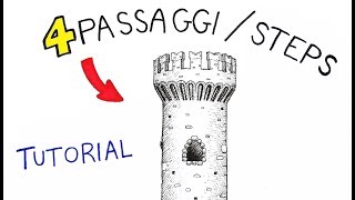 Come disegnare un paese medievale in 4 semplici passaggi  Tutorial [upl. by Norac434]