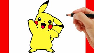 WIE ZEICHNET MAN PIKACHU  Wie zeichnet man Pokemon Pikachu [upl. by Affer]