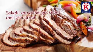 Keurslager recept  Salade van zomergroenten met procureur [upl. by Bounds288]