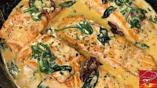 Creamy Tuscan Salmon Recipe  Creamy Salmon Recipe [upl. by Hahn]