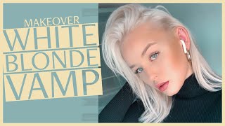 Blonde Haare weiß färben 👩🏻‍🦳  PERFEKTES WEIßBLOND  PLATINBLOND Schritt für Schritt blondieren [upl. by Sihtam]