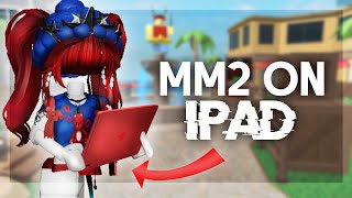 PC PLAYER plays roblox mm2 ON IPAD… Murder Mystery 2 [upl. by Klinges]