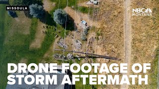 Drone footage of Missoula storm aftermath [upl. by Caswell]