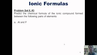 Chapter 8  Ionic Formulas and Lattice Energy Part 1 of 3 [upl. by Brooks695]