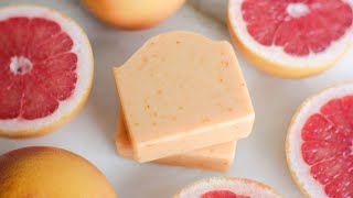 Fresh grapefruit amp sea moss gel soap✨ Super luxurious recipe [upl. by Anav]