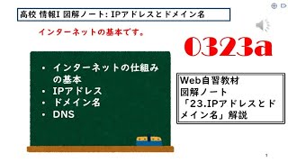 高校情報I 図解ノートプラス「IPアドレスとドメイン名0323」 [upl. by Aissyla664]