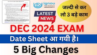 IGNOU Tentative Date Sheet for TEE December 2024  IGNOU Date Sheet December 2024 [upl. by Angelika]