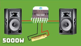 DIY POWERFUL AMPLIFIER using TDA7297 IC 12v Amplifier [upl. by Rieth280]