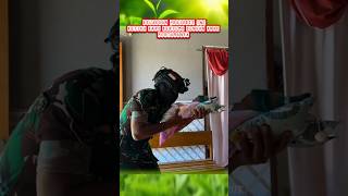 Gendong bayinya udah kayak bawa sen jata 🤣 prajurithandal komando kopassus prajurittangguh [upl. by Nolyarb507]