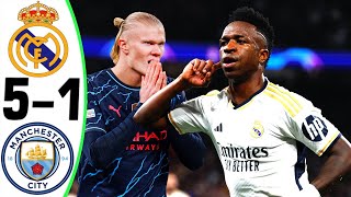 Real Madrid vs Manchester City 51  All Goals and Highlights  2024 🔥 VINI JR [upl. by Higgs108]