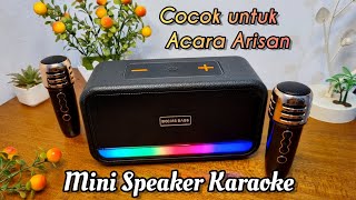 Mini Speaker Karaoke Goodfon Booms Bass M2206  Enak Buat Acara Keluarga [upl. by Dnalel380]