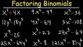 Factoring Binomials With Exponents Difference of Squares amp Sum of Cubes 2 Variables  Algebra [upl. by Aretha555]