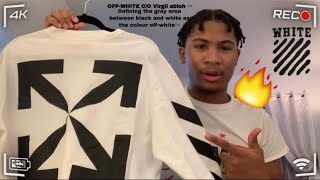 OFF WHITE DIAGONAL ARROW SKATE T SHIRT UNBOXING  THIS HEAT 😳🔥 [upl. by Matelda]