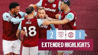 Extended Highlights  West Ham 21 Manchester United  Premier League [upl. by Notselrahc724]