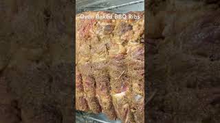 BBQ Ribs Oven Style subscribe cooking ribs youtuber [upl. by Ycrep]