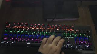 Frisby g8520qm pan gaming mavi switch mekanik klavye ses testiblue switch sound test [upl. by Llirred527]