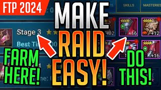 10 TIPS TO MAKE RAID EASY  Raid Shadow Legends [upl. by Ternan165]