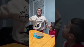 Moms Priceless Reaction to Her Sons Cake Mishap funny short shorts [upl. by Rheta]