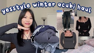 YESSTYLE WINTER ACUBI FASHION TRYON HAUL [upl. by Eniamrahc]