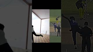 Malinga bowling 🤯 action copy 🔥 so interesting 🔥🤯cricket bowling yt bating [upl. by Epilif]