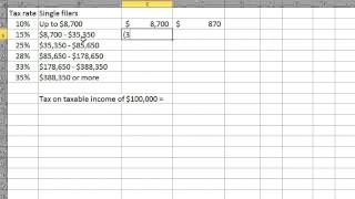 Using tax brackets to calculate tax [upl. by Nanni139]