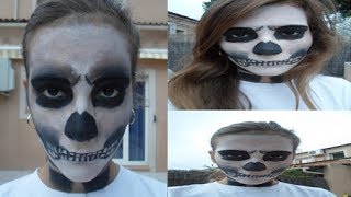 maquillage dhalloween squelette [upl. by Annadal]