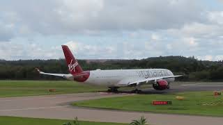 Virgin Atlantic A3501000 Taxi and Takeoff at Edinburgh Airport EDI [upl. by Lounge]