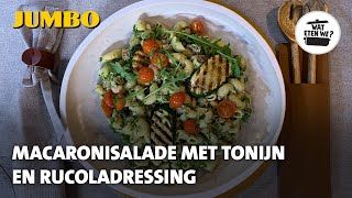 Wat eten we Macaronisalade met tonijn en rucoladressing [upl. by Zenda318]