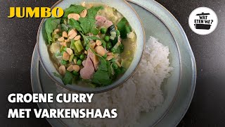 Wat eten we Groene curry met varkenshaas [upl. by Parry]