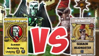 MALISTAIRE THE UNDYING VS THE HEADMASTER IN WIZARD101 [upl. by Nilkoorb]