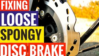 HOW TO SERVICE SPONGY LOOSE DISC BRAKE  BLEEDING DISC BRAKES  TVS APACHE RTR 200 BRAKE BLEEDING [upl. by Elyagiba]