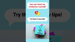 5 Easy Tips to Boost Your Metabolism weigtlosstips burningcalories healthyfood shorts tips [upl. by Eenitsed340]