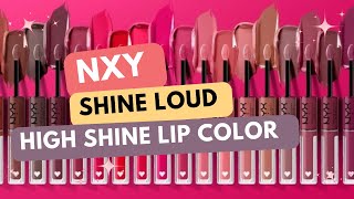 NYX Shine Loud High Shine Lip Color REVIEW review nyxcosmetics beauty makeup [upl. by Libove493]