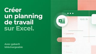 Comment faire un planning de travail sur Excel [upl. by Rob]