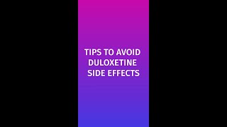 Duloxetine Cymbalta side effects TIPS to AVOID side effects [upl. by Celestyna267]