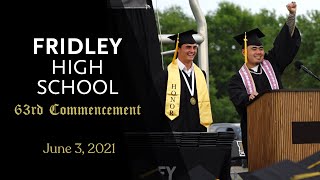 Fridley High Schools 63rd Commencement Class of 2021 [upl. by Nelleeus]