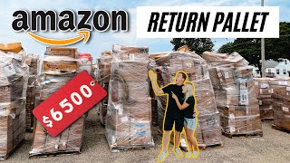 We Bought An Amazon Returns Pallet For 525  Unboxing 6500 In MYSTERY Items [upl. by Adniuqal237]