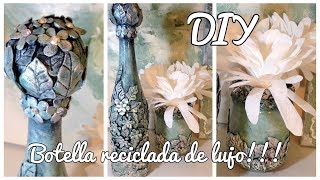 COMO RECICLAR UNA BOTELLA CON GOMA EVA Yobanka Art Tutorial Diy [upl. by Kendell]