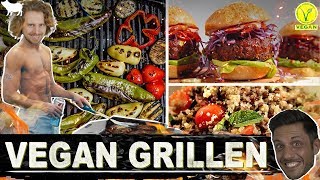 VEGAN GRILLEN  3 LECKERE GRILLREZEPTE [upl. by Dickey]