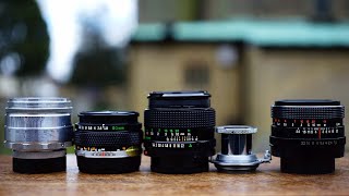 My Five BEST VALUE 50mm Vintage Lenses  UPDATED [upl. by Annoyi]