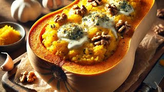 Butternut Farcie au Bleu dAuvergne  Le Mix Parfait de Douceur et de Caractère 🧀🎃 [upl. by Calise420]