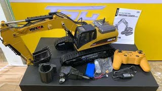 HUINA 1580RC EXCAVATOR UNBOXING TEST AMEWI EXCAVATOR [upl. by Bahr]