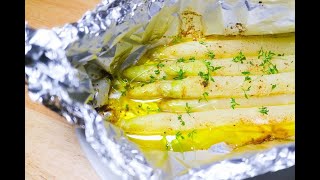 Spargel im Backofen zubereiten  Prepare Asparagus in the Oven Recipe Video [upl. by Aisya]