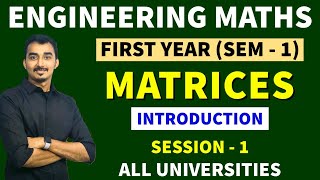 MATRICES  S1  RANK OF MATRIX  INVERSE OF MATRIX  ENGINEERING MATHS  SEM1  SAURABH DAHIVADKAR [upl. by Salbu]