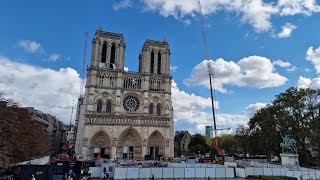 Cathédrale NotreDame de Paris reconstruction 10 Octobre 2024 [upl. by Steinman]