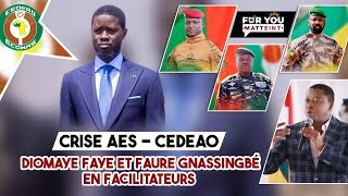 Crise AES  CEDEAO  Diomaye Faye et Faure Gnassingbé en facilitateurs [upl. by Sela]