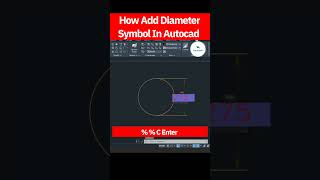 How add diameter symbol in AutoCAD autocad commandviral shorts symbols [upl. by Lleret140]