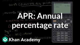 Annual Percentage Rate APR and effective APR  Finance amp Capital Markets  Khan Academy [upl. by Washburn]